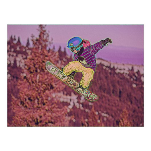 Snowboardschilderij Perfect Poster (Voorkant)