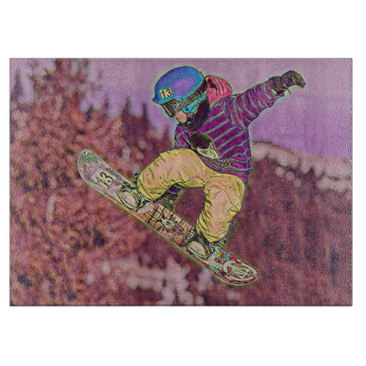 Snowboardschilderij Snijplank (Voorkant)