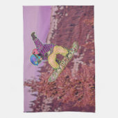 Snowboardschilderij Theedoek (Verticaal)