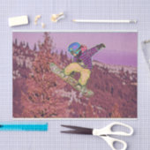 Snowboardschilderij Tissuepapier (Craft)