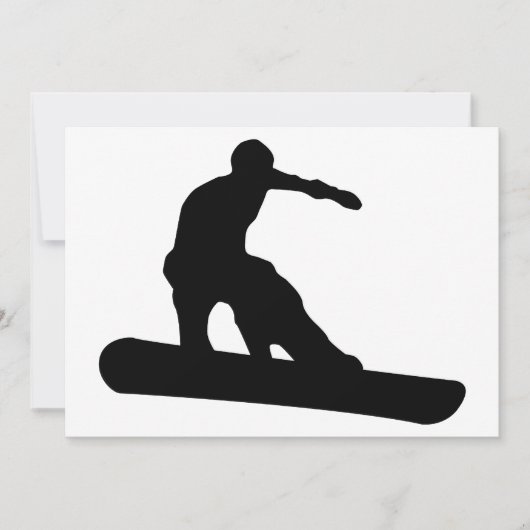 snowboardsilhouet kaart (Voorkant)