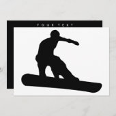 snowboardsilhouet kaart (Voorkant / Achterkant)