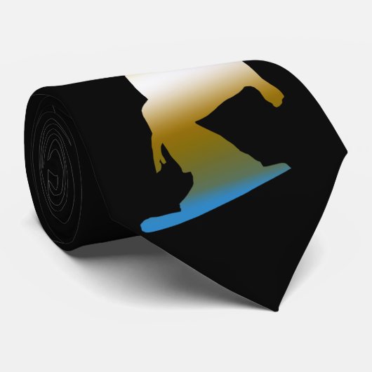 snowboardsilhouet stropdas (Opgerold)