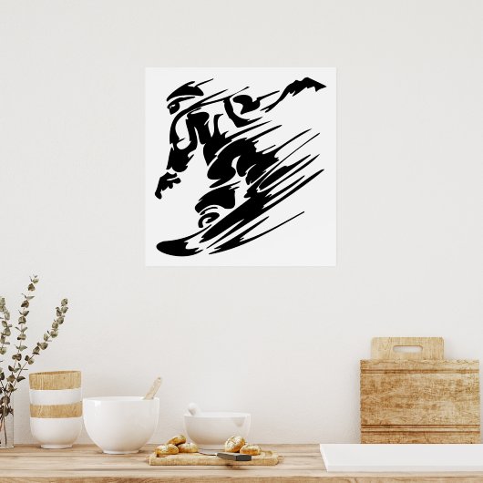 Snowboardsport Poster (Keuken)