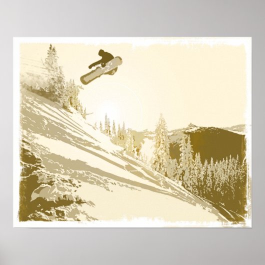 SnowboardSunset Poster (Voorkant)