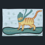 Snowboardtablet Theedoek<br><div class="desc">CONTROLEER MEOWT! Decoreer je keuken met deze grappige handdoek. Maakt een geweldig huishouden of verjaardagscadeau voor dat kattenliefje in je leven! Of de sneeuwboarder. Pas het aan met je eigen tekst als je wilt. Bekijk mijn winkel voor meer overeenkomende spullen zoals mokken en stickers!</div>