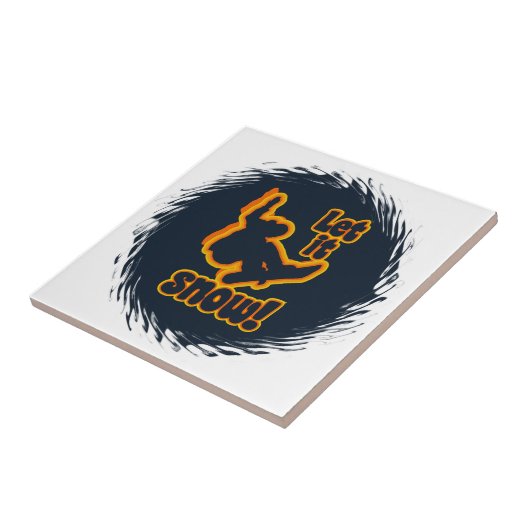 Snowboardtegel Tegeltje (Zijkant)