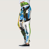 Snowboardtypografie: achtergrond van extreem Kind. Leggings (Links)