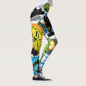 Snowboardtypografie: achtergrond van extreem Kind. Leggings (Rechts)