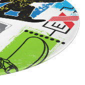 Snowboardtypografie: achtergrond van extreem Kind. Snijplank (Hoek)