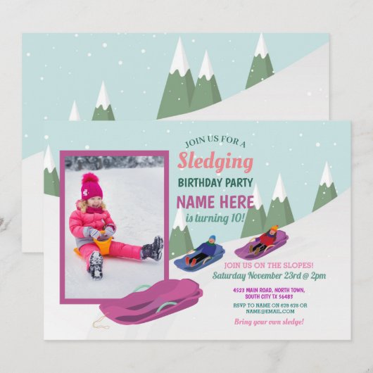 Snowbofoto van Snowboard Sloper Slopiers Sneeuwboa Kaart (Voorkant / Achterkant)