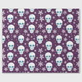 Snowbones: Een skeletachtige winter wonderland wra Cadeaupapier (Vlak)