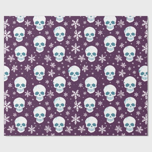 Snowbones: Een skeletachtige winter wonderland wra Cadeaupapier (Vlak)