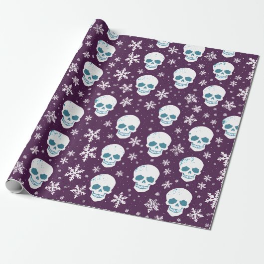 Snowbones: Een skeletachtige winter wonderland wra Cadeaupapier (Uitgerold)