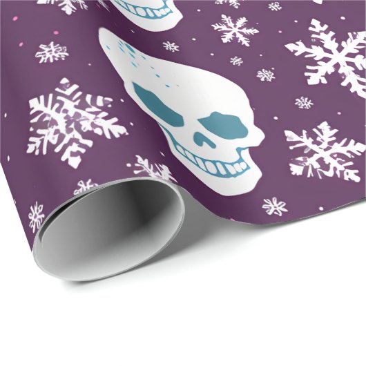 Snowbones: Een skeletachtige winter wonderland wra Cadeaupapier (Rol Hoek)