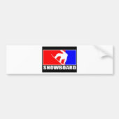 snowbord bumpersticker (Voorkant)