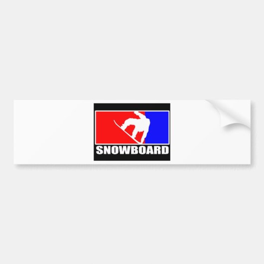 snowbord bumpersticker (Voorkant)