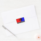 snowbord ronde sticker (Envelop)