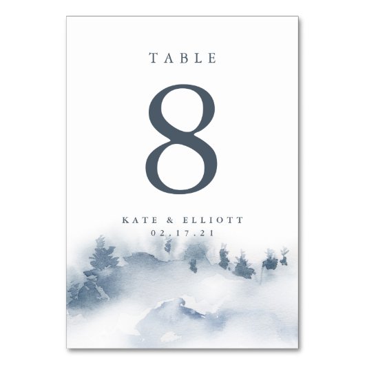 Snowbound | Aangepaste Kaart tabelnummer (Achterkant)