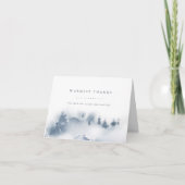 Snowbound | Gepersonaliseerd huwelijk Dank u Bedankkaart (Voorkant)