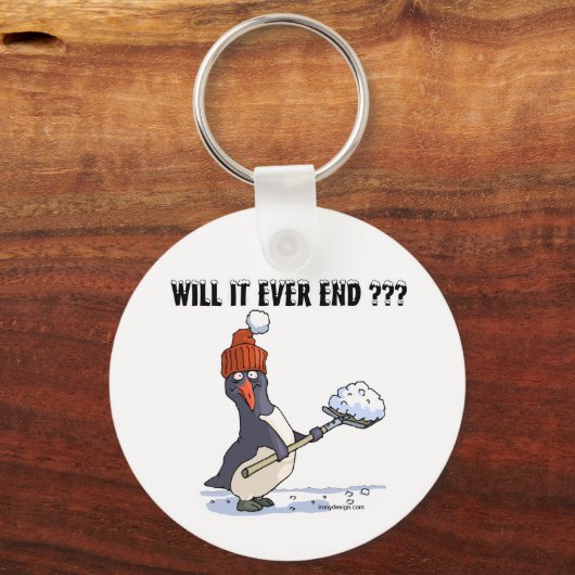 Snowbound Penguin Sleutelhanger (Achterkant)