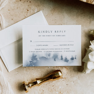 Snowbound   RSVP-kaart voor maankeuze RSVP Kaartje