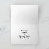 SNOWBOUND SPANIEL PUPPY ZITTEN OP SANTA FEESTDAGEN KAART (Binnen)