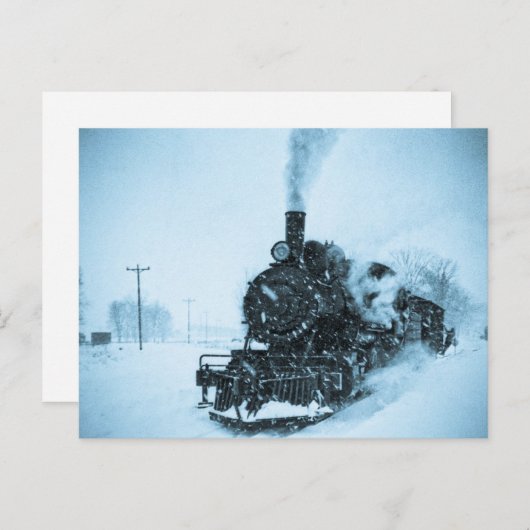Snowbound Train  Briefkaart (Voorkant / Achterkant)