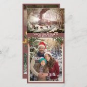 Snowbound Train Photocard Vakantie Kaart (Voorkant / Achterkant)