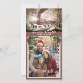 Snowbound Train Photocard Vakantie Kaart