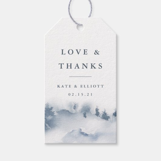 Snowbound Wedding Dank je wel Cadeaulabel (Voorkant)