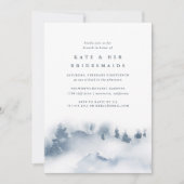 Snowbound | Winter Bridesmaids Brunch Invitation Kaart (Voorkant)