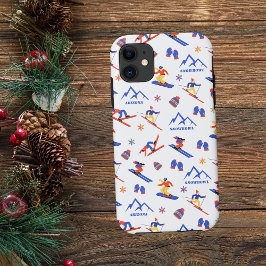 Snowbowl Arizona Mountain Ski Snowboard patroon Case-Mate iPhone Case