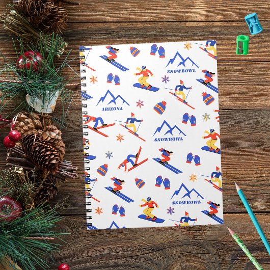 Snowbowl Arizona Mountain Ski Snowboard patroon Notitieboek