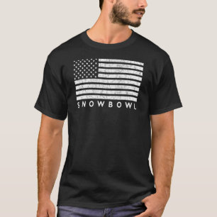 Snowbowl Arizona USA Flag Snowbowl American Flag H T-shirt