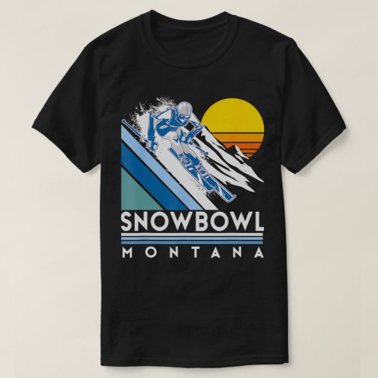 Snowbowl Montana Retro Ski T-shirt (Design voorkant)