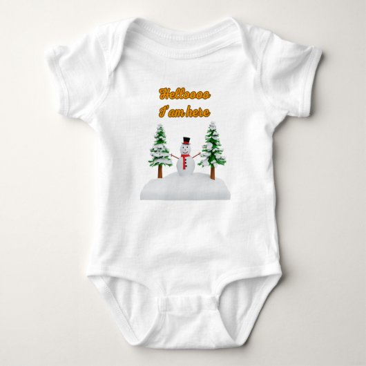 snowboy Baby Jersey Bodysuit (Voorkant)