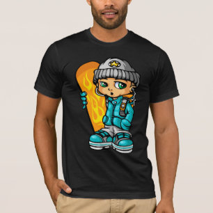 Snowboy en mp3 t-shirt