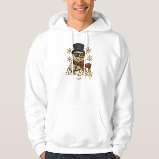 SnowBuddy Glitter Snowman Hoodie (Voorkant)