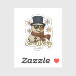 SnowBuddy Glitter Snowman Sticker