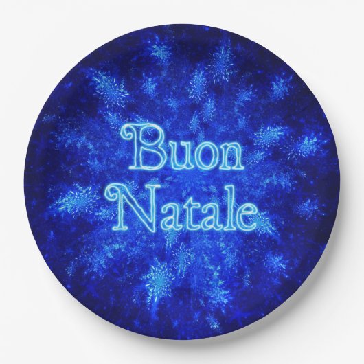 Snowburst - Buon Natale Papieren Bordje (Voorkant)