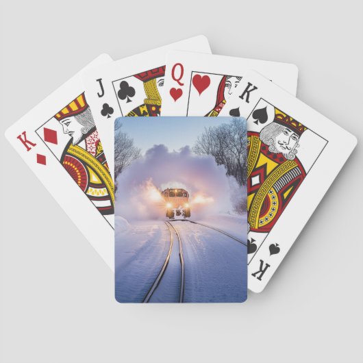 Snowburst Express: Winter Trein Speelkaarten (Achterkant)