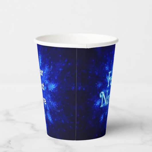 Snowburst - Feliz Navidad Papieren Bekers (Rechts)