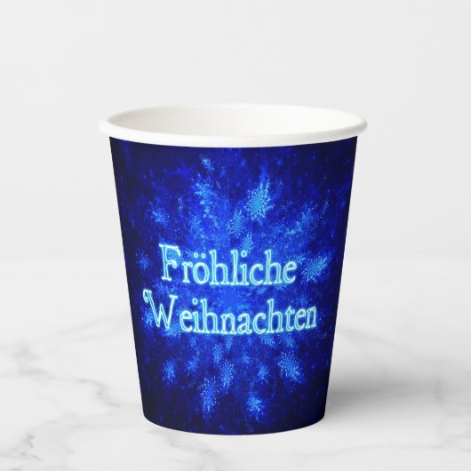 Snowburst - Froliche Weihnachten Papieren Bekers (Voorkant)