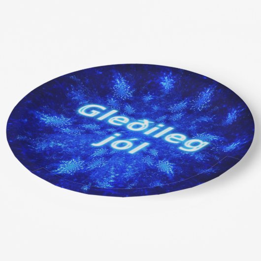 Snowburst - Gleðileg Jól Papieren Bordje (Gekanteld)