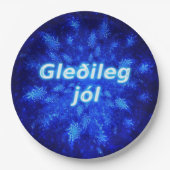 Snowburst - Gleðileg Jól Papieren Bordje (Voorkant)