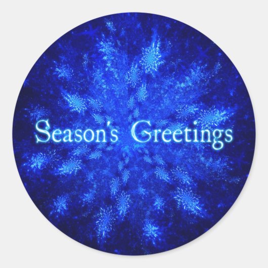 Snowburst Ronde Sticker (Voorkant)