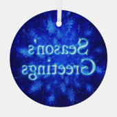 Snowburst Snowflake Glas Ornament (Achterkant)