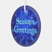 Snowburst Snowflake Glas Ornament (Voorkant links)