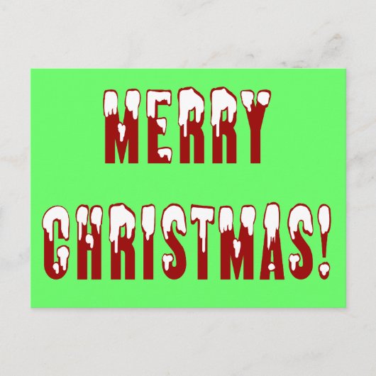 Snowcap-lettertypen voor vrolijk kerstfeest feestdagenkaart (Voorkant)